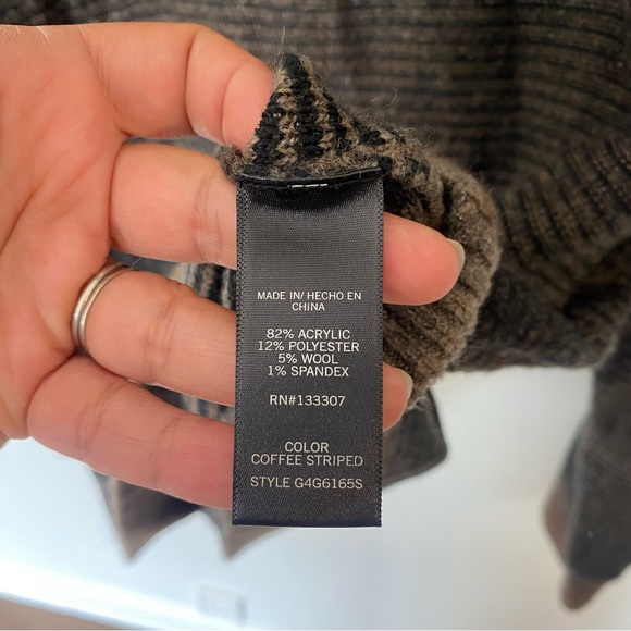 Vintage Geoffrey Beene striped V neck grandpa pullover sweater size XL - Picture 5 of 8